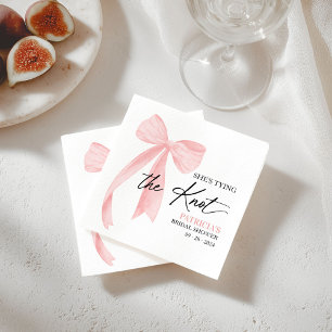 Roze Strik Ze Knoopte de Bruiloft Bridal Shower Servet