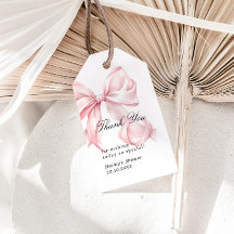 Roze Strik Zij Knoopt De Knoop Bedankt Favoriet Ta