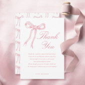 Roze Strik Zij Krijgt De Knoop Bruidsfeest Bedankkaart
