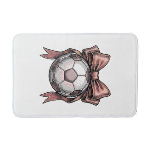 Roze Strikbal Voetbal Vintage Badmat