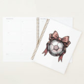 Roze Strikbal Voetbal Vintage Planner (Display)