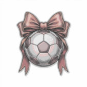 Roze Strikbal Voetbal Vintage Sticker (Voorkant)