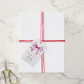 Roze Strikband Baby Shower Bedankt Cadeaulabel (Met Touw)