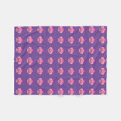 Roze Strikdas Fleur De Lis Patroon Fleece Deken (Voorkant (Horizontaal))
