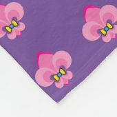 Roze Strikdas Fleur De Lis Patroon Fleece Deken (Hoek)