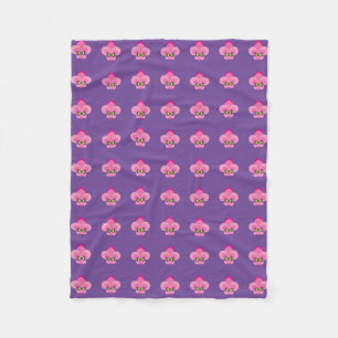 Roze Strikdas Fleur De Lis Patroon Fleece Deken