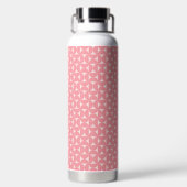 Roze Strikdaspatroon Waterfles (Achterkant)