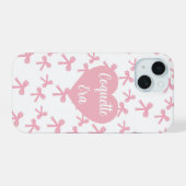 Roze Strikedroom Coquette Hoesje iPhone 15 Case (Achterkant horizontaal)