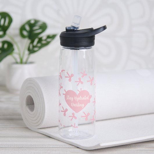 Roze Strikedroom Waterfles (Yoga (Gedraaid) )