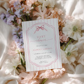 Roze Strikende Baby Shower Uitnodiging