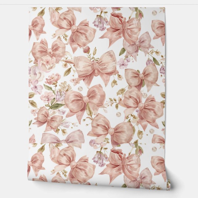 Roze Strikende Behang | Accentwand voor de Kinderk (Afrollen)