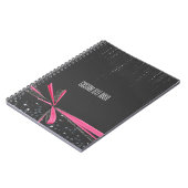 Roze Strikende Lint & Glitter Journal Notitieboek (Linkerzijde)