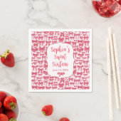 Roze Strikende Lint Sfeer Servetten (Insitu)