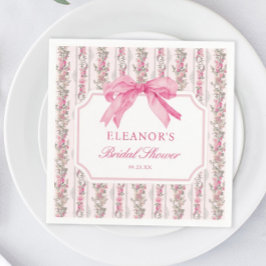 Roze Strikende Love Shack Verloofde Bruiloft Feest Servet