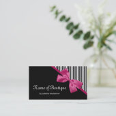Roze Strikette Boutique Visitekaartje (Staand voorkant)