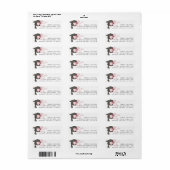 Roze Striking Diploma Hoed Retouradreslabel Etiket (Full Sheet)