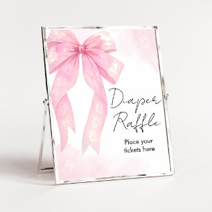 Roze Striking Kleine Boo Shower Luier Raffle Bord Poster