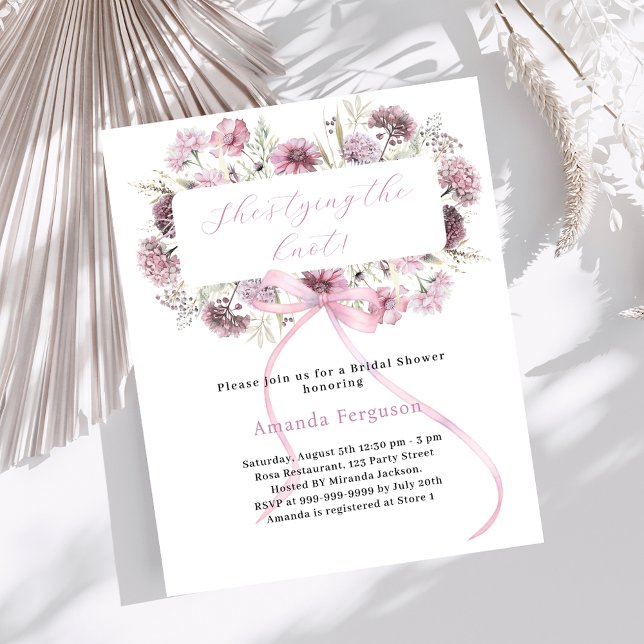 Roze strikje bloemen Ze bindt het knoop Vrijgezell (Creator heeft geüpload)