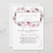 Roze strikje bloemen Ze bindt het knoop Vrijgezell Kaart (Voorkant)