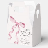Roze strikje dat de knoop doorhakt bruids douche c bedankdoosjes (Open)