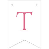 Roze strikje dat de knoop doorhakt bruids douche vlaggetjes (Tweede vlag)