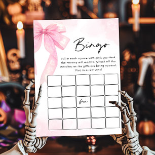 Roze Strikje Little Boo Baby Shower Bingo Spel