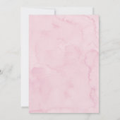 Roze strikje meisjes willen gewoon een 1e verjaard kaart (Achterkant)