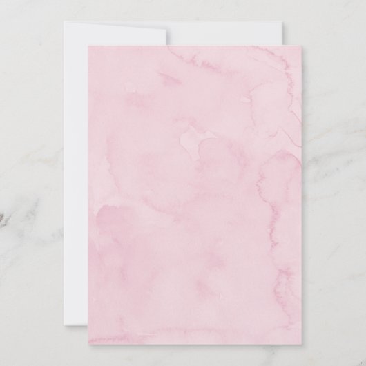 Roze strikje meisjes willen gewoon een 1e verjaard kaart (Achterkant)