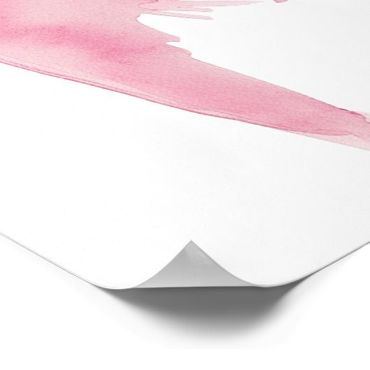 Roze strikje meisjes willen gewoon een 1e verjaard poster (Hoek)