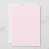 Roze strikje Minimalistische Meisje Verjaardag Kaart (Achterkant)