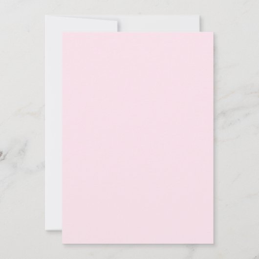 Roze strikje Minimalistische Meisje Verjaardag Kaart (Achterkant)