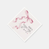 Roze strikje vastknopen bruids douche decoratie servet (Hoek)