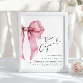 Roze strikje Verjaardag Time Capsule Poster