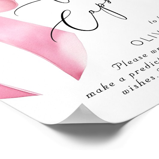 Roze strikje Verjaardag Time Capsule Poster (Hoek)