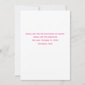 Roze Strikjes Baby Shower Uitnodiging (Achterkant)