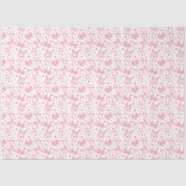 Roze strikjes en donkerroze stippen tissuepapier