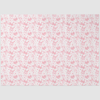 Roze strikjes en donkerroze stippen tissuepapier