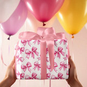 Roze strikjes Linten Cadeaupapier