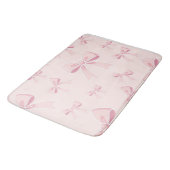 Roze Strikjes Schattig Flirterig Cottage Stijl Badmat (Gekanteld)