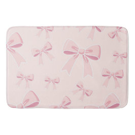 Roze Strikjes Schattig Flirterig Cottage Stijl Badmat