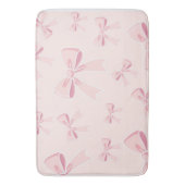 Roze Strikjes Schattig Flirterig Cottage Stijl Badmat (Voorkant Verticaal)