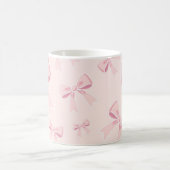 Roze Strikjes Schattig Flirterig Cottage Stijl Koffiemok (Center)
