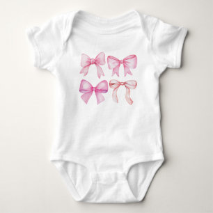 Roze Strikjes Waterverf Romper