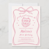 Roze strikjes willen gewoon één verjaardag zijn kaart (Voorkant)