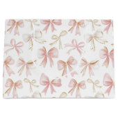 Roze Strikken Baby Shower Groot Cadeauzakje (Voorkant)