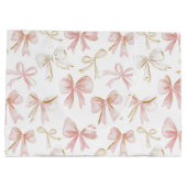 Roze Strikken Baby Shower Roze Tinten Groot Cadeauzakje (Achterkant)