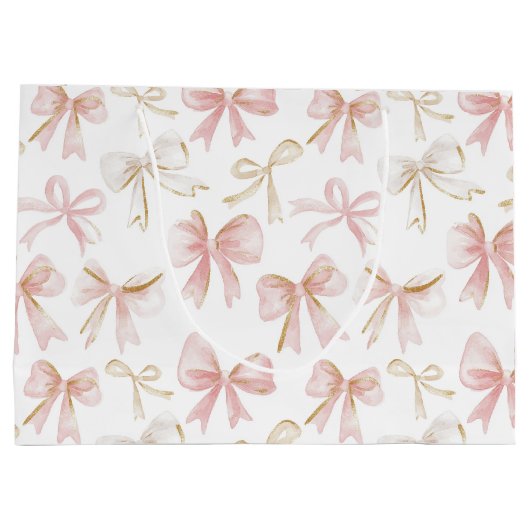 Roze Strikken Baby Shower Roze Tinten Groot Cadeauzakje (Achterkant)