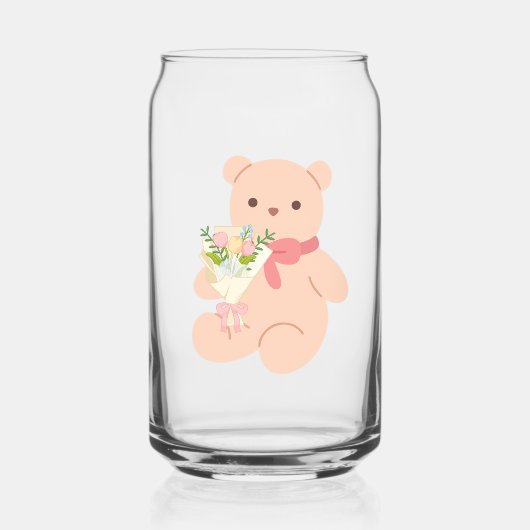 roze strikken blikvorm glas (Links)