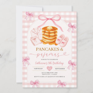 Roze Strikken Broek Pyjama Meisjes Verjaardagsfees Kaart