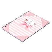 roze strikken coquette esthetisch notitieboek (Linkerzijde)